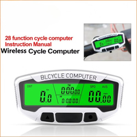 Stopwatch Komputer Sepeda Nirkabel Speedometer Sepeda Digital Odometer Stopwatch Tahan Air dengan Lampu Latar LCD