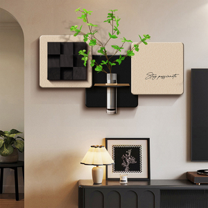 Décoration murale 3D moderne <span class=keywords><strong>de</strong></span> luxe pour salon et <span class=keywords><strong>salle</strong></span> à <span class=keywords><strong>manger</strong></span>, art mural végétal vert, décoration murale en forme <span class=keywords><strong>de</strong></span> bouteille, peinture en porcelaine <span class=keywords><strong>de</strong></span> cristal - Product Image 3