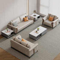 Canapé-lit modulaire Liyu en cuir PU moderne à trois places avec fonction canapé-lit pour usage commercial