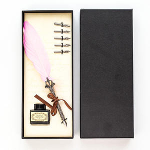 Ensemble de stylos à plume personnalisés en gros d'usine, encre à tremper, stylo plume créatif, stylo en métal rétro - Product Image 3