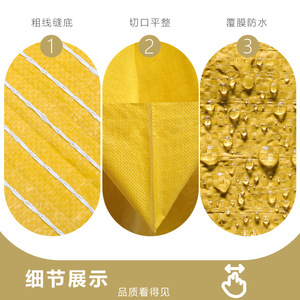 กระเป๋าผ้าทอกันน้ำยี่ซู 56-78 กรัม/ม. ฟิล์มด้านนอกสีเหลืองหนาสำหรับบรรจุภัณฑ์เสื้อผ้า โลจิสติกส์ด่วน - Product Image 3