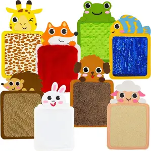 12 Conjuntos de Alta Qualidade Bebê Animal Forma Pano Piso Sensorial Textura Diferente Play Mats Massagem Sensorial Mat Mini Para Autismo Crianças