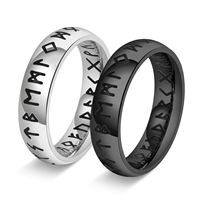 Nouvelle bague unisexe en acier inoxydable style Viking, 6MM, bague de doigt style vintage nordique, accessoire de bijouterie de niche