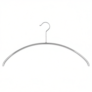 Cintre fin en métal argenté 40 cm pour séchage de vêtements, utilisation avec fer à repasser - Product Image 2