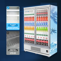 Refrigerador Comercial de Alta Calidad de 3 Puertas, Enfriador de Bebidas de Temperatura Única con Enfriamiento por Aire, Control Digital Ajustable