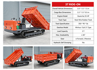 Mini-dumper utilitaire agricole sur chenilles, télécommandé automatique, Diesel CE Euro 5, Agricola Agricolo 300 3t, avec siège, Prix