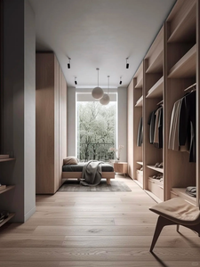 Systèmes de dressing sur mesure de luxe modernes, armoires de chambre en bois pour dressing ouvert - Product Image 6