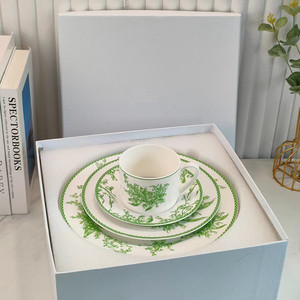 ชุดจานและถ้วยเซรามิกดีไซน์หรูหรา รุ่น Rush for Green Bell Orchid - Product Image 3