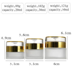 <span class=keywords><strong>Prix</strong></span> direct usine : Pots en verre de 20 ml, 30 ml, 50 ml avec bouchons dorés pour crèmes de soin et crèmes pour les yeux en flacons sous vide - Product Image 5
