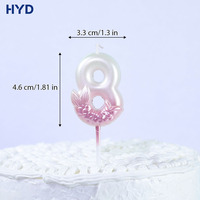 Velas de Cumpleaños con Forma de Cola de Sirena, Hechas a Mano, sin Humo, con Acabado Metálico y Color Degradado, para Decoración de Pasteles, 2026, FDA/FCM/ROHS