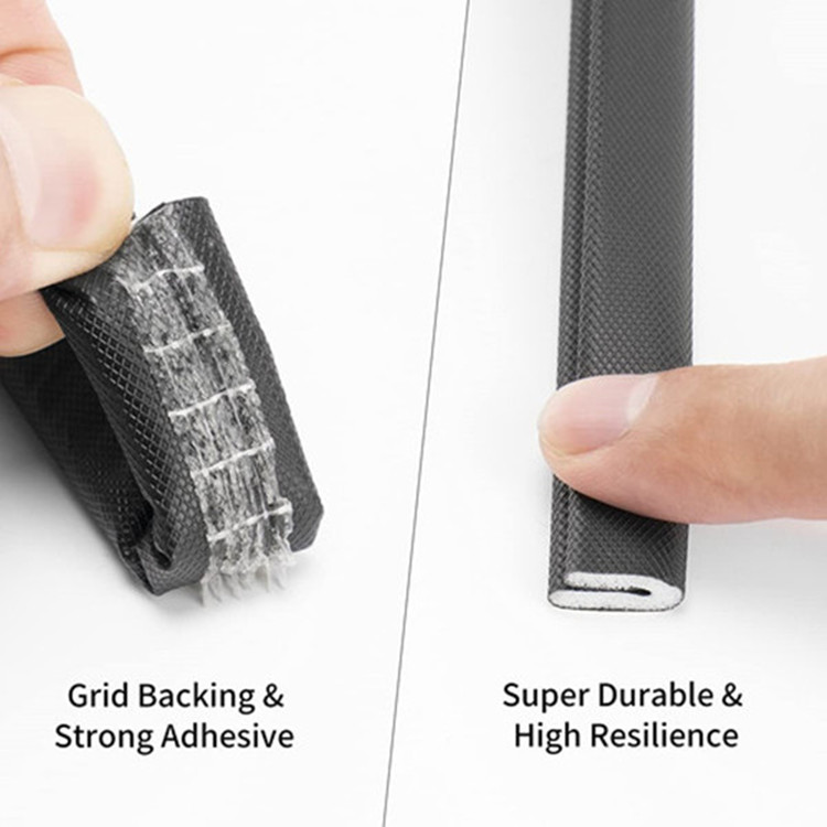 V Shape Weather Stripping Black, 1/2 Inch Wide , Adhesive Weather Strip Door Frame Seal PU Foam Strip Weather Seal
