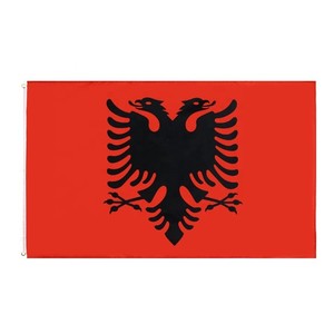 Wholesale China Manufacturer Hot Selling 100%Polyester 3x5ft Custom Design Albania National <b>Flag</b> Albanian Country <b>Flag</b> - Product Image 1