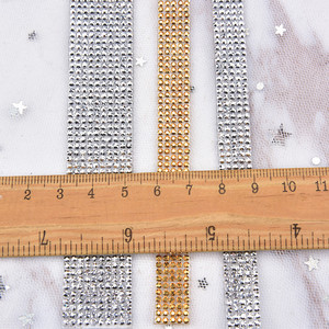 5/10 rangées de garniture de strass thermocollants fantaisie à dos plat, décoratifs et brillants, pour accessoires de chaussures, chaînes de gâteaux de mariage et projets DIY - Product Image 4