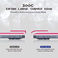 Protector de Pantalla de Vidrio Templado Transparente, Sin Bordes, con Borde de Diamante, Curvo 3D, Dureza 9H, Ultrafino de 0.5mm, Antihuellas