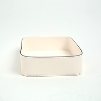 Plateau de rangement de chevet en cuir Pu pour clé téléphone portable porte-monnaie montre Collection de débris