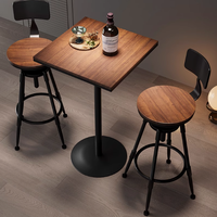 Vente en gros d'usine de tables de bar haut ensemble de chaises pour restaurant restauration rapide café thé au lait cantine meubles de restaurant hôtels