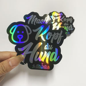 Özel tasarım Hologram etiketleri su geçirmez gökkuşağı Sticker Logo yapıştırıcı etiket baskı holografik vinil özel kesim kesim çıkartmalar - Product Image 4
