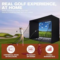 Rideau de golf, filet d'entraînement, simulateur, écran de frappe haute définition, housse de protection pour projection intérieure, marque Xhy201 300x240x150cm