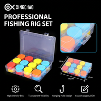 Boîte de rangement portable pour ligne de pêche multi-compartiments transparente en EVA, fabriquée par OEM, avec plateau d'enroulement coloré