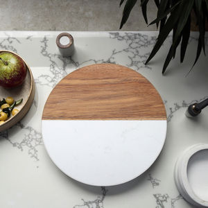 Tabla de Cortar y Tabla de Quesos Redonda Grande de Acacia Natural <span class=keywords><strong>COSEN</strong></span>, Reutilizable, Ecológica, No Tóxica, para Cocina - Product Image 1