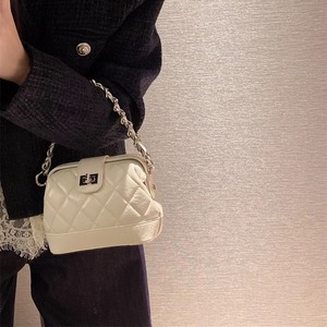 Diamond Chain Shell <b>Bag</b> 7 Inch Lock Closure Everyday Crossbody <b>Mini</b> Shoulder <b>Bag</b> Spring 2025 - Product Image 3