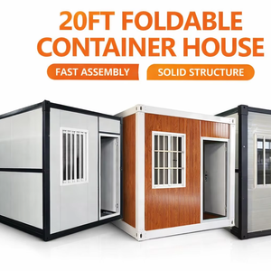 Maison conteneur pliable moderne de 20 pieds, cabine mobile préfabriquée portable pour bureau, magasin, hébergement et usage résidentiel - Product Image 1