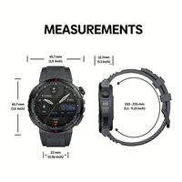 Reloj Inteligente Ares 3 Plus AMOLED de 1.43 Pulgadas 466x466 Píxeles con Brújula, Correa de Silicona, Monitor de Frecuencia Cardíaca, Monitor de Sueño, GPS, Magnético, IP68