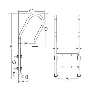 Vente en gros d'échelles d'assistance pour <span class=keywords><strong>piscine</strong></span> <span class=keywords><strong>Intex</strong></span> <span class=keywords><strong>hors</strong></span> <span class=keywords><strong>sol</strong></span> écologiques en acier inoxydable 304 marches et marches - Product Image 2