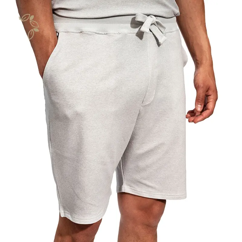 Organic cotton jersey casual shorts sustainable custom logo men short pants eco friendly men's shorts half pants for men