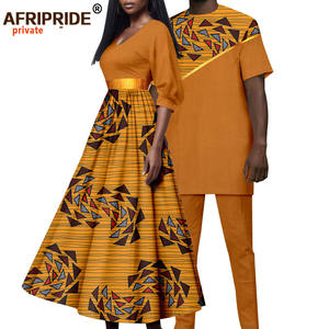 Vêtements ethniques africains pour couples Bazin Riche Vêtements pour couples Costume pour hommes Robe pour femmes Vêtements traditionnels africains pour couples - Product Image 3