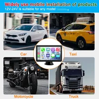 Precio de fábrica Universal 7 pulgadas Radio Multimedia con cable a pantallas inalámbricas Android Auto Carplay para coche