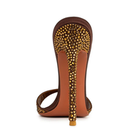 Chaussures de créateur 2026, mules en soie cristalline couleur bonbon, talon de 12 cm, sandales sexy pour soirée, chaussures de mariage pour femmes