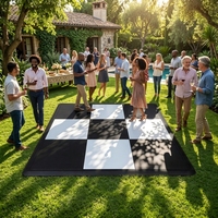 Plancher de danse en vinyle antidérapant, modulaire et portable, sur mesure, pour hôtels et hôpitaux, avec design graphique