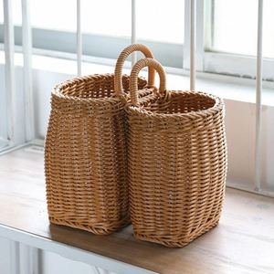Brotkorb Rattan-Aufbewahrungskörbe für Kinder Handgefertigter Korb Neuartiger Wäschekorb Bambus-Socken 10X10 Seegras 5 Zoll Einzeln 35 Cm - Product Image 6