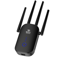 1200Mbps WiFi Genişletici WiFi Tekrarlayıcı Çift Bantlı 5GHz 2.4GHz Sinyal Güçlendirici, 4 Harici Antenli WPS AP Modu LAN Portu