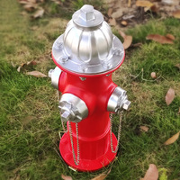 Statue de jardin de bouche d'incendie de chien en résine de 14.5*5.3 pouces ornement de cour intérieur/extérieur couleur personnalisée figurine modèle d'art peinte à la main