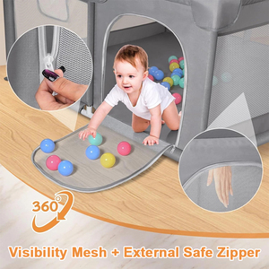 Box de jeu pour bébé robuste, non pliable, en maille respirante, facile à assembler, pour un jeu sûr à l'intérieur - Product Image 6