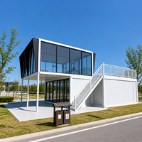 Maison conteneur préfabriquée de 40 pieds, habitable, mobile, à structure en acier intégrée, pour bureau de chantier