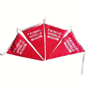 Bandeiras Triangulares Personalizadas de Vários Tamanhos 14X21cm, Banners de Cordão, Bandeiras de Poliéster para Pendurar - Product Image 1