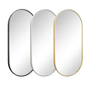 Wholesale Metal Frame Wall Mirror Oval Decorative Bathroom Mirror