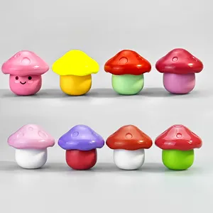 Wadah Lipgloss jamur Mini lucu untuk anak, wadah Lip Gloss bentuk Label pribadi merah muda mewah cantik kosong tabung Lip Gloss Natal
