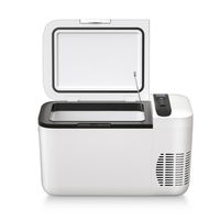 Réfrigérateur-congélateur portable de 22 L pour voiture, compresseur, 12/24V/220V, plastique, commande par application, écran LED, design compact