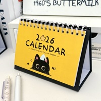 Calendrier mural pliable couleur personnalisée en papier kraft recyclable pour peinture DIY à la main et planification annuelle familiale