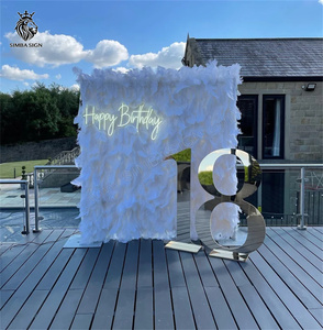 Chiffres en acrylique argenté effet miroir de 3 et 4 pieds pour les décorations de fête du 70e anniversaire, du 18e, du 30e, du 60e, de Diwali et du Ramadan - Autoportants - Product Image 3