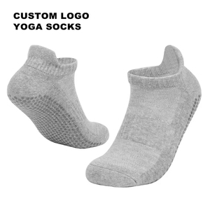 Unisex Pilates Socks Ankle Mesh Breathable – Grip Anti-Slip Yoga Socks <b>Cushion</b> Terry Sports Socks for Men Women - Product Image 2