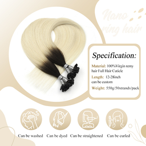 ผมต่อแบบเคราตินปลายแบน Double Drawn น้ำหนัก 50 กรัม ผมแท้ 100% Remy เรียงเกล็ดผมอย่างดี ผมย้อมสีสำหรับร้านเสริมสวย - Product Image 4
