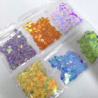 Paillettes en forme de fleur de 10 mm, multicolores, en PVC, en vrac, pour la décoration de vêtements et de sacs, résistantes à la chaleur et à l'abrasion, sans déformation