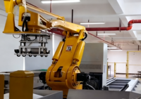 Machine d'emballage robotisée électrique industrielle automatique pour le déchargement de matériaux granulaires en poudre, emballage sous film, matériaux plastiques/bois