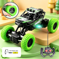 Voiture de Course pour Enfants Télécommandée USB, Véhicule Tout-Terrain Lumineux à Escalader, Jouet Idéal Cadeau d'Anniversaire ou de Fêtes pour Garçons