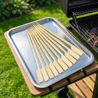 Brochettes longues jetables en bambou avec logo personnalisé pour kebab et barbecue – Idéales pour le camping, les fêtes et les restaurants